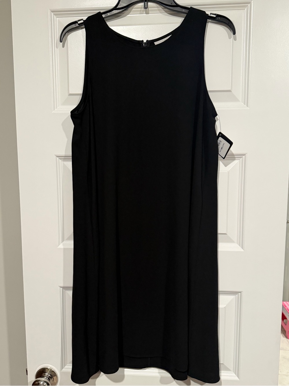 Halogen Black Sleeveless Midi Shift Dress